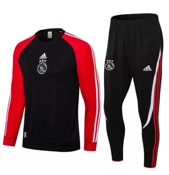 2021/22 Ajax Black Red Training Kits Sweatshirt with Pants